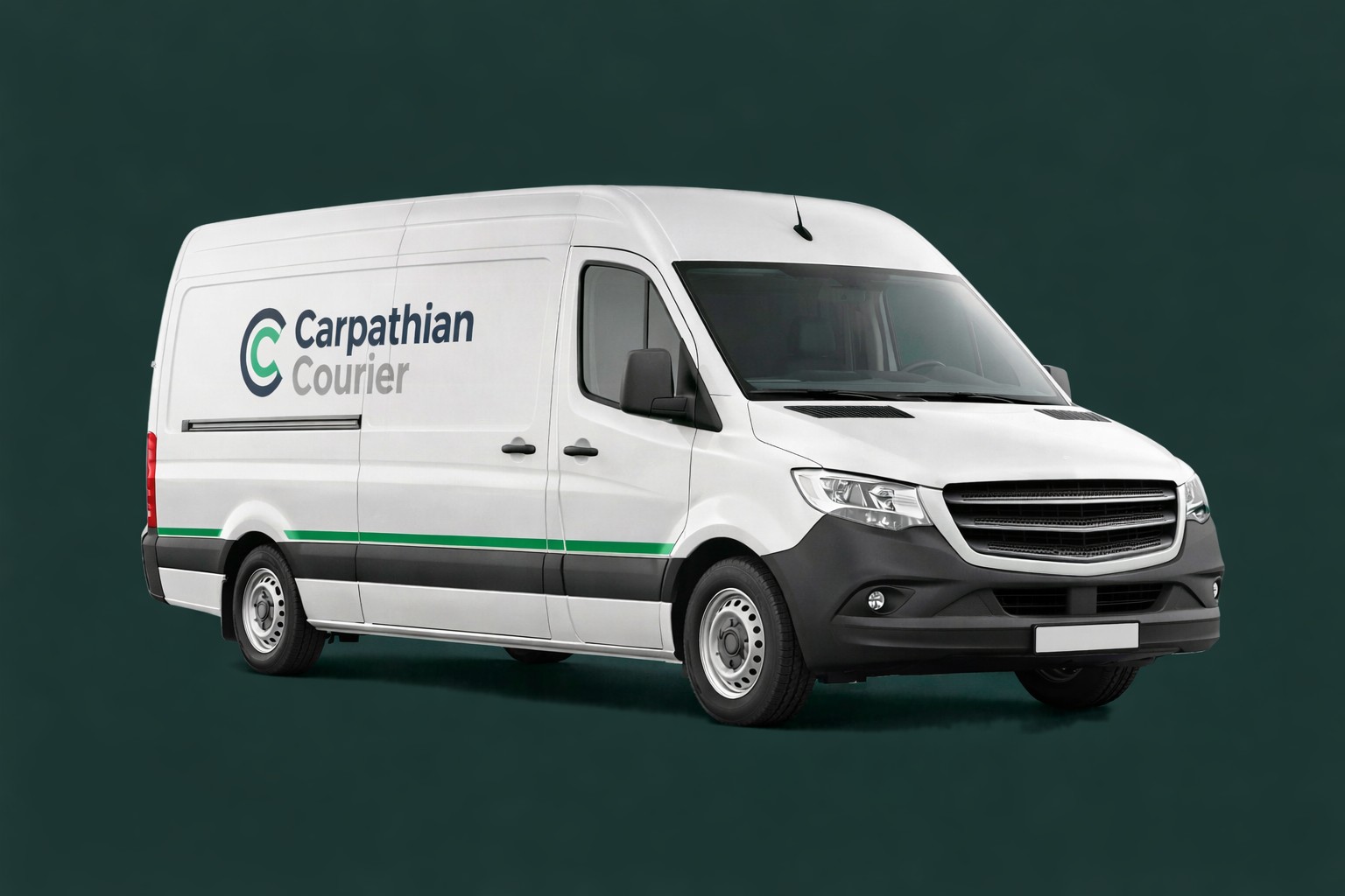 Long Wheel Base van in Carpathian Courier livery