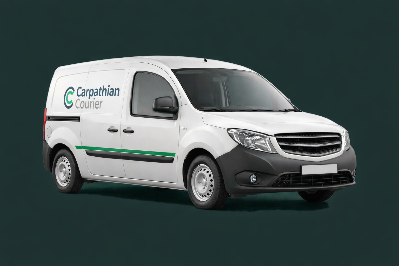 Small Van with Carpathian Courier side branding